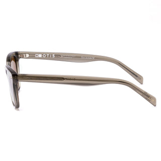 Otis Eyewear Chorus sunglasses in Eco Crystal Fern with Brown Polar polarized mineral glass lenses, slim wayfarer silhouette handmade eco acetate frame with crystal acetate elevated wire core temples, pin detailing at front, Viscottica hinges, stainless steel screws, 100% UVA UVB protection