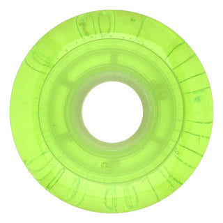 Ricta Clouds 57mm transparent green skateboard wheels with glow-in-the-dark core, 78a hardness for cruising and smooth transportation.