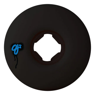 OJ Wheels 56mm Ryan Townley Pup Chubbies in 99a with super-wide shape, 2 white and 2 black wheels.

