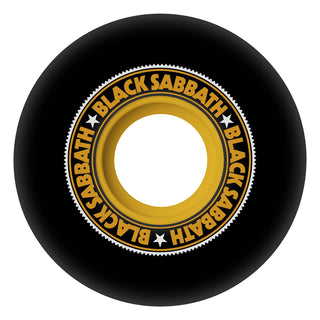 OJ Keyframe Black Sabbath Vol 4 56mm wheels, 78a black urethane with yellow core and graphic artwork.