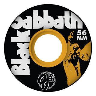 OJ Keyframe Black Sabbath Vol 4 56mm wheels, 78a black urethane with yellow core and graphic artwork.