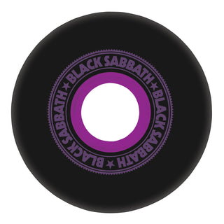 OJ Super Juice Black Sabbath Paranoid 60mm wheels, 78a black urethane with purple core and graphic artwork.