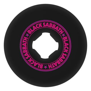 OJ Chubbies Black Sabbath Paranoid 56mm wheels, 99a black urethane with wide shape and graphic artwork.