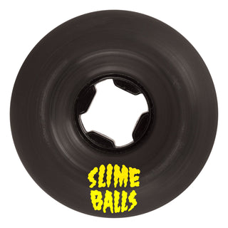 Slime Balls Ed Templeton Vomits 58mm wheels, 99a urethane, asymmetrical shape with black graphic artwork.