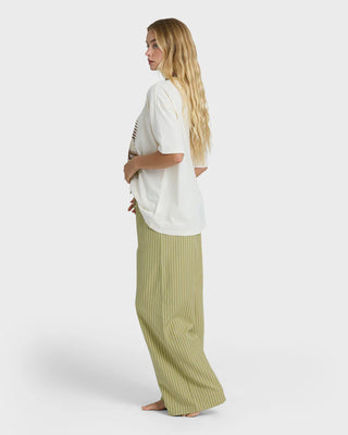 Billabong Another Wave Pant in Cedar - full-length pants with elastic waist, drawcord, and side seam pockets