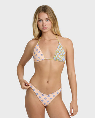Billabong Soul Stoke Reversible Dippi Skimpy Bottom in Twilight Blue - reversible bikini bottom with recycled nylon, skimpy coverage, and versatile high or low hip fit
