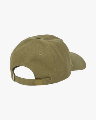 Billabong Dad Cap in Cactus - cotton corduroy dad cap with fitted construction, curved bill, and adjustable metal snapback closure