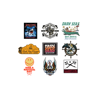 Collection of Dark Seas brand logos on a white background