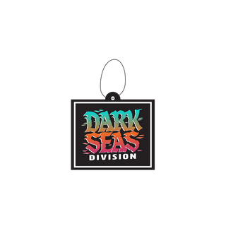 Air freshener with 'Dark Seas Division' branding on a white background