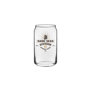 Clear glass with 'Dark Seas Division' branding on a white background