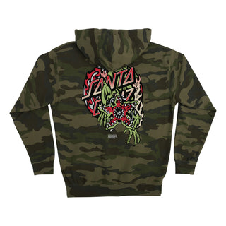 Santa Cruz Stranger Things Demogorgon Dot Hoodie with heavyweight fleece, soft-hand ink graphics, and officially licensed Netflix collaboration design.