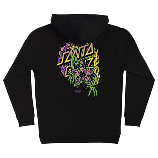 Santa Cruz Stranger Things Demogorgon Dot Men’s Hoodie with heavyweight fleece, front and back graphics, and pullover design.