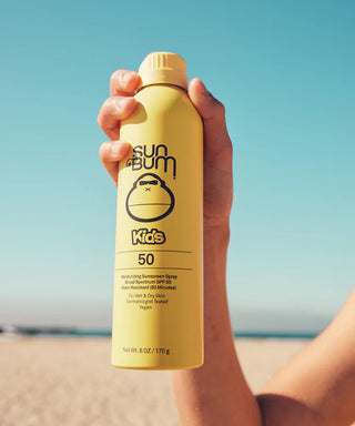 Image of Sun Bum Kids SPF 50 Clear Sunscreen Spray, an easy-to-apply, clear, water-resistant sunscreen offering high protection for young active ones.