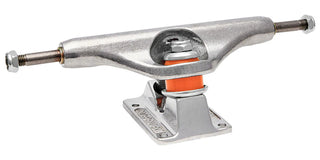 Independent 159 Stage 11 Forged Titanium Truck in silver — ultra-lightweight mid-profile skateboard truck with titanium axle and forged aluminum construction