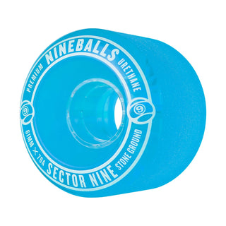 Sector 9 61mm Nineballs 78A Wheels in blue with stone-ground finish.

