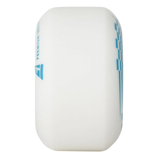 Ricta 54mm Chrome Core wheels in 99a with white urethane and teal core for fast, smooth skating.