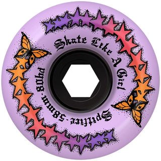 Spitfire 58mm Skate Like A Girl wheels, Conical Full shape, 80HD formula, set of four skateboard wheels.
