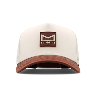 melin Odysea Stacked Hydro Hat in Moonbeam/Red Ochre.