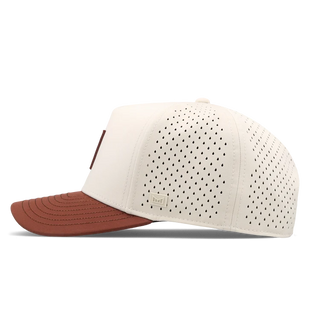 melin Odysea Stacked Hydro Hat in Moonbeam/Red Ochre.