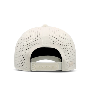 melin Odysea Rope Bulls Icon Hydro Hat in Egret — curved visor, high-crown trucker style with water-friendly, floatable HYDRO performance and moisture-wicking lining