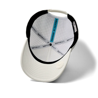 melin Odysea Rope Bulls Icon Hydro Hat in Egret — curved visor, high-crown trucker style with water-friendly, floatable HYDRO performance and moisture-wicking lining