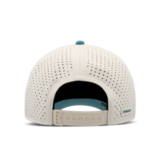 melin Odysea Rope Bulls Icon Hydro Hat in Riverwalk — curved visor, high-crown trucker style with water-friendly, floatable HYDRO performance and moisture-wicking lining
