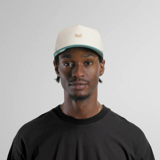 melin Odysea Rope Bulls Icon Hydro Hat in Riverwalk — curved visor, high-crown trucker style with water-friendly, floatable HYDRO performance and moisture-wicking lining