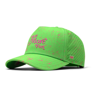 melin Odysea Neon Hydro Snapback Hat in Slime — water-friendly, floatable snapback with moisture-wicking lining and hidden besom pocket