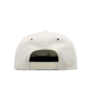  melin Eagle Hydro Hat in Egret — unstructured crushable crown, Cloud Visor Core, coated HYDRO rear panel ventilation, moisture-wicking lining, and hidden besom pocket
