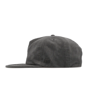 melin Eagle Hydro Hat in Heather Charcoal — unstructured crushable crown, Cloud Visor Core, coated HYDRO rear panel ventilation, moisture-wicking lining, and hidden besom pocket

