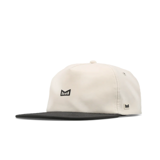 melin Eagle Hydro Hat in Moonbeam/Pirate Black — crushable unstructured crown, Cloud Visor Core, HYDRO ventilation panels, and moisture-wicking lining for travel and adventure