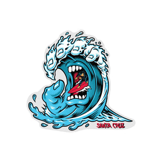 Santa Cruz Screaming Wave sticker 4.25 x 4 inch decal with classic wave graphic.
