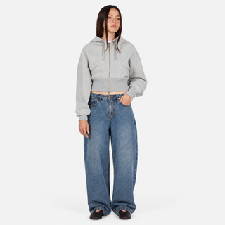 Cropped Zip Hoodie