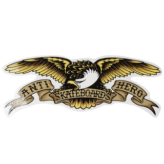 8-inch wide Anti-Hero Eagle Sticker, ideal for skateboards, lockers, and cars, showcasing bold Anti-Hero graphics.