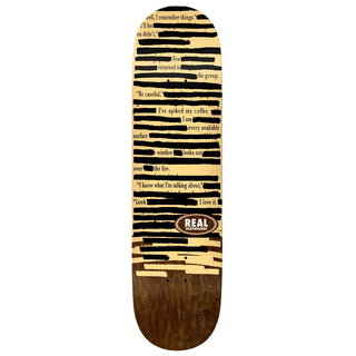 Real Skateboards Team Non-Fiction Skateboard Deck, 8.38" — traditional maple construction, hand-measured, 32.25" length, 14.50" wheelbase, 7.00" nose, 6.50" tail