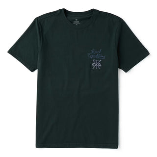 Roark Expedition Photo Tee in Washed Black - heavyweight tee with custom screen print and reinforced neck seam