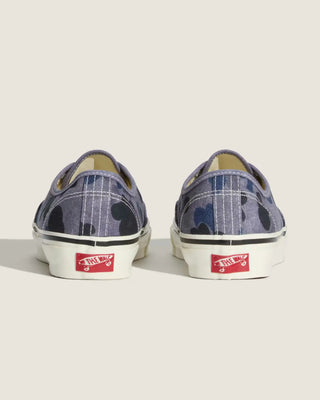 Vans LX Authentic shoes in Duck Camo Lavender with lightweight canvas upper, higher sidewall with gloss finish, Sola Foam ADC insole, signature waffle outsole, and vulcanized build