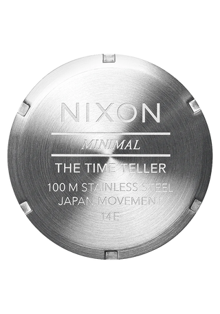 Nixon Time Teller Green Sunray analog watch with stainless steel bracelet and green sunray dial.