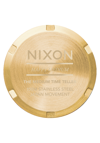 Image of Nixon Medium Time Teller Light Gold and Turquoise Watch, a stylish and elegant wristwatch with a turquoise dial and stainless steel bracelet.
