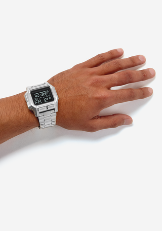 Nixon Regulus Stainless Steel Watch, Black, durable with a sleek, tactical design.