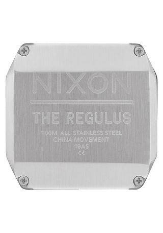 Nixon Regulus Stainless Steel Watch, Black, durable with a sleek, tactical design.