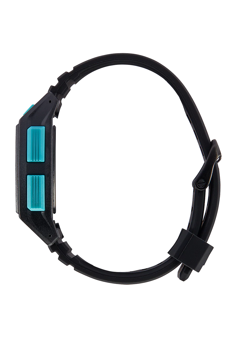 Nixon Base Tide Pro All Black Blue Watch