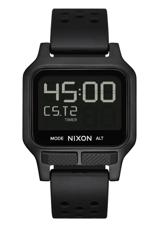 A sleek black Heat sports watch designed for training with multiple timer options.
