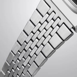 Casio Vintage A140WE-2A — retro-inspired digital watch with sunray dial, chrome-plated resin case, multi-row stainless steel bracelet, and EL blue backlight