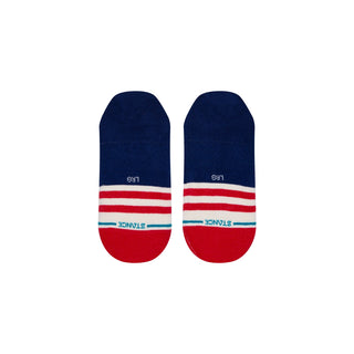 A pair of The Fourth red no-show socks by Stance.