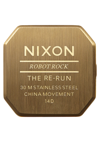 Nixon Re-Run Gold Watch, Vintage-inspired Re-Run digital watch in gold.