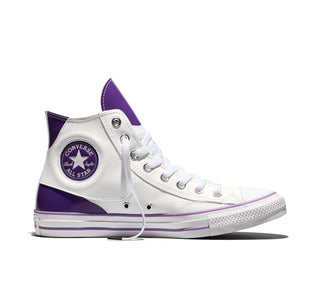 Converse Dragon Ball Z Chuck Taylor All Star Frieza in Lucent White/Tillandsia Purple — mixed material upper with limited-edition tongue, color-popped outsole, and cobranded details