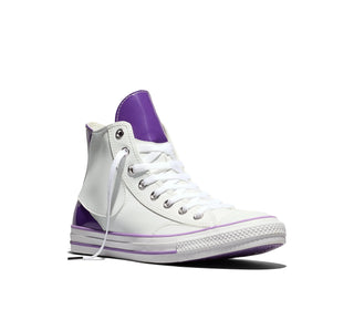Converse Dragon Ball Z Chuck Taylor All Star Frieza in Lucent White/Tillandsia Purple — mixed material upper with limited-edition tongue, color-popped outsole, and cobranded details
