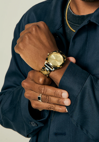 Nixon Time Teller Acetate Cream Tortoise watch with handcrafted acetate bracelet and minimalist analog dial.