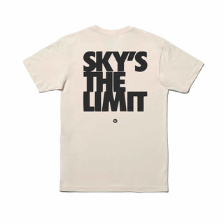 A Vintage White Notorious B.I.G. x Stance "Skys the Limit" Short Sleeve T-Shirt, a tribute to the rap legend.